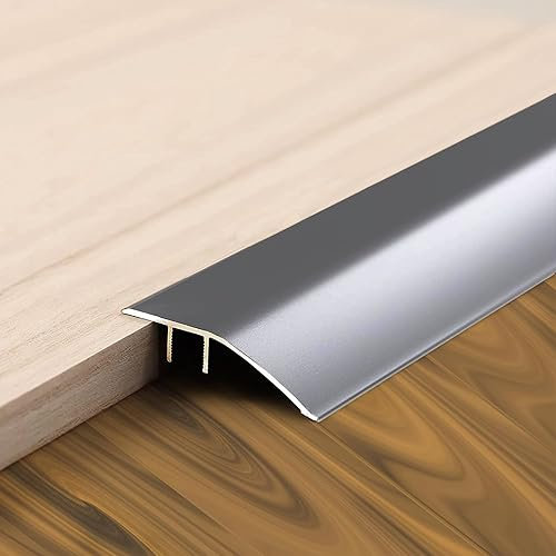 LIYI929GP Übergangsprofil Laminat Mit Kleber, Abdeckleisten Für Fußböden, Teppich Schwellenübergang Höhe 7-15mm, Schwarz Weiß Gold Bodenübergangsstreifen Übergang Leiste