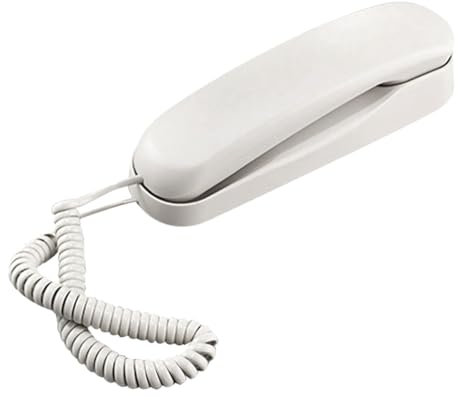 HiCOZZIE Telefono da Parete Cablato, Piccolo Telefono per Hotel, Adatto per Casa/Bagno/Scuola/Ufficio, Telefono Fisso da Parete, Durevole, Facile da Installare, Facile da Usare.