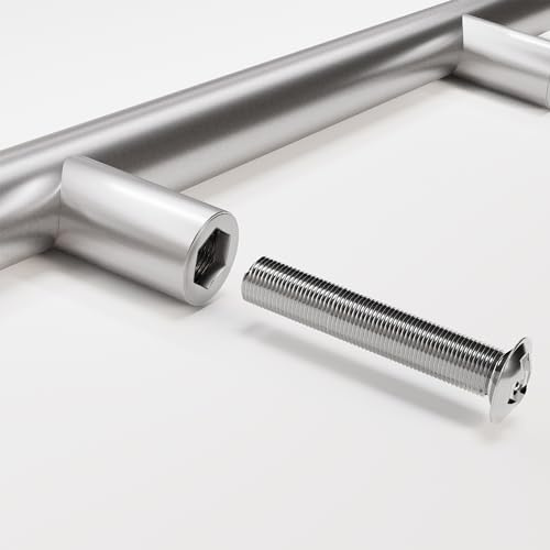 woplus Möbelgriffe Schrank Schublade Türgriff Stangengriff Bohrlochabstand Inkl. Schrauben GriffeT Stangen Ø: 12 mm Bohrlochabstand: 225 mm Edelstahl (1 Stück)