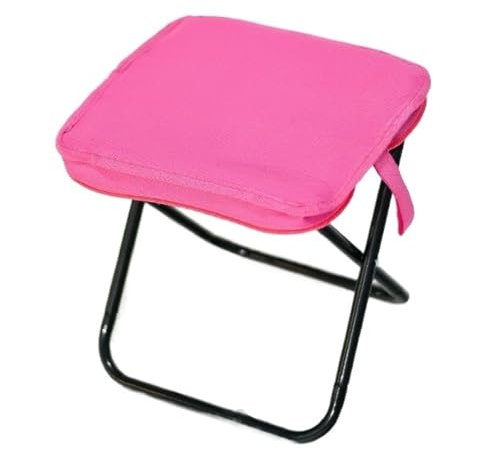 klapphocker Handtaschentyp Faltbarer Kleiner Hocker Kreative Tasche Lagerbarer Angelhocker Picknick Handgepäck Campingstuhl Campinghocker(Pink)