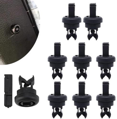 RAXLUPO 8 Stück Schwarz Kofferraum-Hutablage-Clips Hutablage-Schnur-Clips7705099001 8200675047 Ersatz kompatibel mit Clio/Megane Fasteners Hutablage-Clip aus Kunststoff,Hutablage-Schnur-Clips