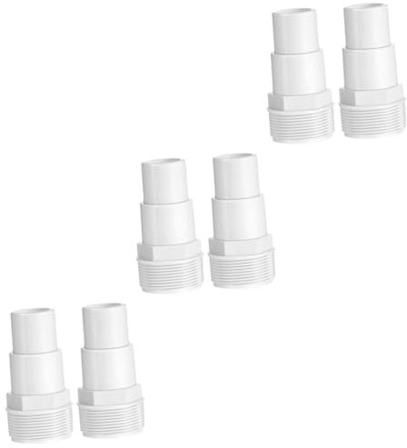 Yardwe 6 Stück Schwimmbad Verbindungssieb Pool Pumpen Adapter Pool Zubehör Schwimmbad Teile Schwimmbad Zubehör Weiß