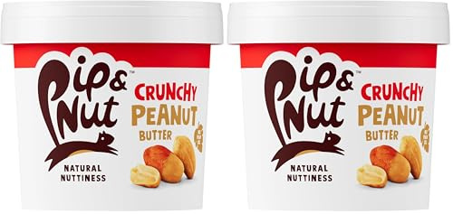 Pip & Nut - Crunchy Peanut Butter (1kg) | Natural Nut Butter, No Palm Oil, No Added Sugar, Hi-Oleic Peanuts, High in Unsaturated Fats, Gluten Free, Vegan, Dairy Free (Pack of 2)