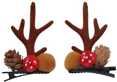 Weihnachten Haarspangen, Weihnachtsgeschenke, Elch-Haarnadeln, Kopfschmuck, Rentiergeweih, Kopfbedeckung, niedlicher Hirsch, Weihnachts-Haarschmuck für Damen, Mädchen, Jungen, Männer, Kinder