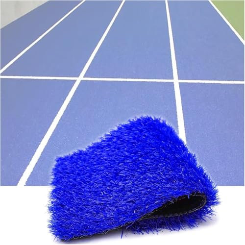 HyyKjEU Large Turf Outdoor Rug, Artificial Grass Patio Rug High 1.18 (in), Drainage Holes Pets Reversible Mats For Patio Lawn Decoration (Color : Blue, Size : 1 * 8M)