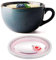 KYEQATY Soup Mug 700ml Ceramic Soup Bowls with Handles Microwave Soup Mug with Lid Easy to Clean Soup Bowls for Cereal Milk Dessert Oatmeal Ramen Home Accessory