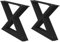 vidaXL Pieds de table basse 2 pcs noir 60x(30-31,3) cm acier, table basse de jambe de table, pied de table basse en acier, pied de table de meuble