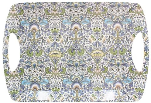 The Leonardo Collection Lodden Large Tray William Morris For Kitchen & Home | Non Slip Serving Tray For Food | Serving Platter For Lunch & Dinner | Plastic Trays For Tea & Serving Dishes