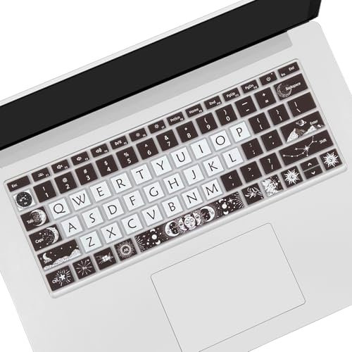 Cute Keyboard Cover for Microsoft Surface Laptop 3/4 / 5 13.5”&15”, Surface Laptop Studio 1/2 14.4”, Sun and Moon