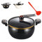 Mini Pressure Cooker, 8L Fast Heating Pressure Pot with Lock Handles, Non-Stick & See-Through Lid for Gas/Induction Stoves for Soups & Stews-Family Size(Black)
