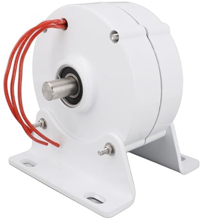 Generic Alternatore CA Trifase con Motore Sincrono a Magneti Permanenti Ad Alte Prestazioni per Uso Domestico Adatto per Generatori di Turbine Eoliche Lega di Alluminio Facile da Trasportare 48V