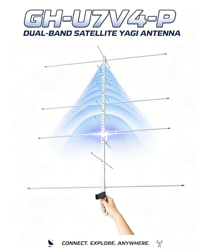5-Star Dual Band UV Satellite Yagi Antenna, 145MHz & 435MHz
