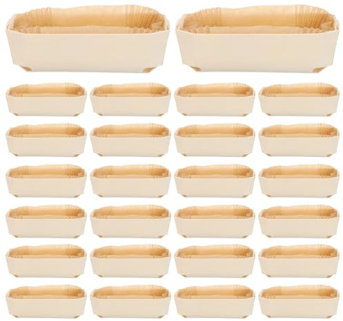 Moule à Pain en Bois 50 Sets, Finition Khaki, Usage Polyvalent | Aspect Élégant, Verrouillage de Fraîcheur et Surface Antiadhésive, Sécurité Alimentaire