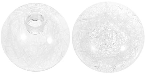 NUOBESTY Glass Lamp Shade Globe Replacement 3.94In Round Screw Thread Light Cover 2 Pack Small Glass Lamp Shades for Pendant Ceiling and Floor Lamps Living Room Lighting Fixture