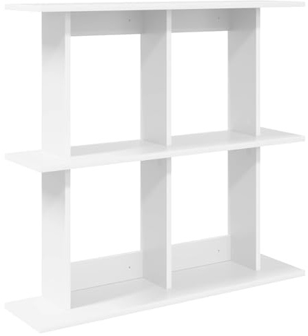 Kaloriko Mensola da parete in legno bianco, 80 x 20 x 75 cm, salvaspazio con molto spazio per soggiorno, camera da letto, ufficio, moderna console da parete e organizer