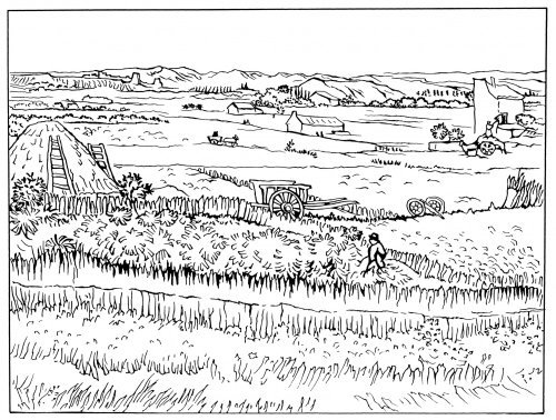 Lebensfreudeladen Fine Art Leinwand Malvorlage auf Keilrahmen - Vincent Van Gogh 385 40 x 30 cm