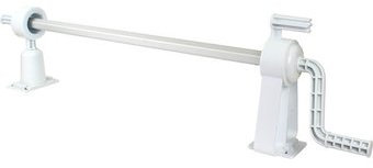 Aqualux Enrouleur Télescopique Piscine Hors Sol - Gain de Place - Mobile sur Un axe - Special Couverture Solaire Bache Piscine Bulles Eté