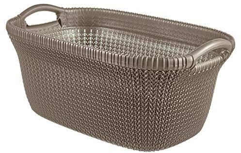 Curver Cesta Knit 40L, Marrón Topo, 60L x 39W x 27H, 578335