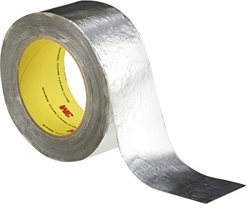 3M 363 Aluminium and Glass Cloth Tape, 10 mm x 33 m, 0.2 mm, Silver, Pack of 36
