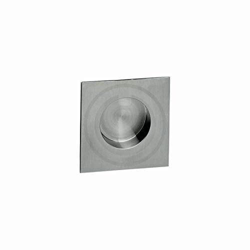 MS Beschläge Einlassmuschel Schiebetürgriff Muschelgriff Edelstahl matt gebürstet 59mm x 59mm Griffmuschel Schrankgriff Schubladengriff