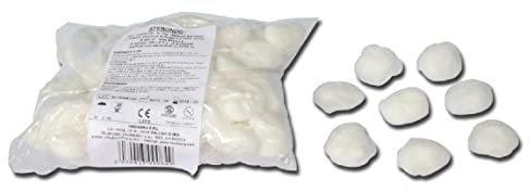 Mediberg Sferondo Rundpuffer mit Elastik ohne RX, hydrophile Gaze aus reiner Baumwolle, unsteril, 20 Fäden/cm2, Ø 50 mm, Packung mit 100 Stück