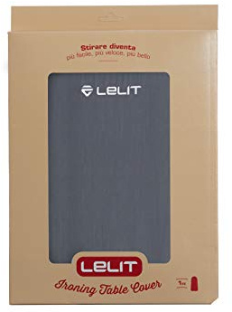 LELIT PA703 Telo copriasse grigio con logo LELIT ricamato, 126 x 41 cm