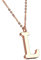 beyoutifulthings Halskette Anhänger BUCHSTABE L INITIALEN Kette Damen-Halskette Schmuck Collier Edelstahl Roségold