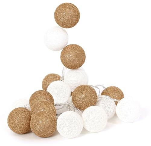 The Home Deco Light LED-Girlande, Weißes Gold, Einheitsgröße