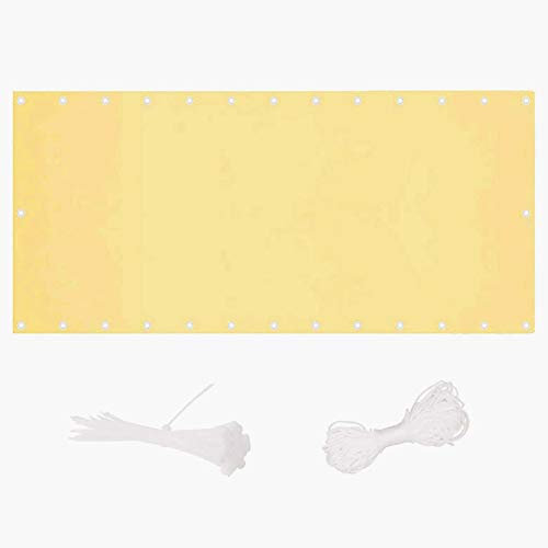 YUANBIAO Balkonverkleidung 0.8x3.5m UV-Schutz Balkonabdeckung Pflegeleichtes für Terrasse & Zaun, Creme Farben