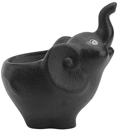 Amosfun Keramik Blumentopf Elefant Figur Mini Übertopf Porzellan Skulptur Vase Kleiner Sukkulenten Topf Blumenvase Kaktus Pflanztopf für Büro Schreibtisch Deko Wohnzimmer Tischdeko