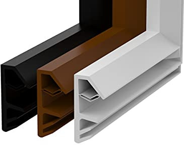 Fensterdichtung gegen Zugluft, Lärm, Staub, spart Heizkosten, Dichtung, 5mm Nutbreite 12mm Falz hochwertige Gummidichtung Holzfensterdichtung Stahlzargendichtung Fenster (4 Ecken/Flügel/braun)