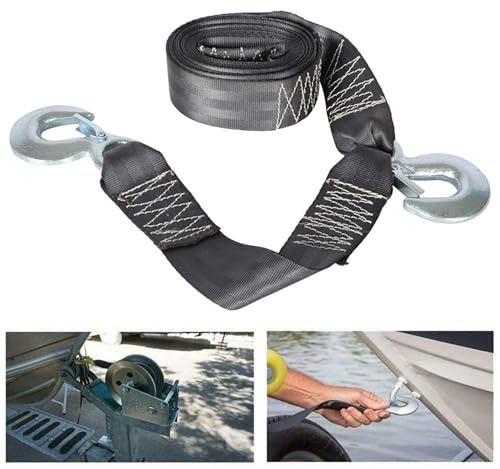 2 Inch 20 Feet Boat Trailer Winch Strap Double Hook Replacement for Ranger Boats 9642019