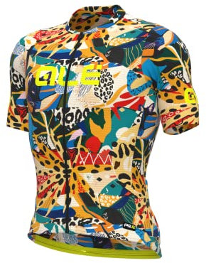 Alé Cycling Men's PR-E Kenya Short Sleeve Jersey, Yellow, L