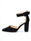 Damen Pumps, Pumps mit Riemchen, Damen Pumps mit Absatz, Schwarz, 8,5cm Blockabsatz, Riemchenpumps, Knöchelriemen, Block Heel 2062A-9-J-1 (Schwarz, 38 EU)