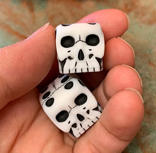 Sterling Kisses Totenkopf-Würfel, 1 Paar Totenkopf-Form, 6-seitige Würfel