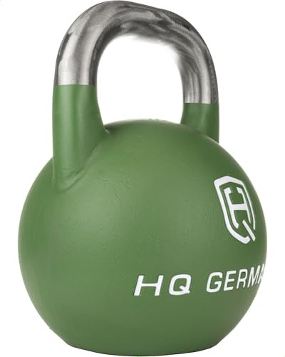 HQ Germany® Competition Kettlebell | 8-36kg | Sets | Edelstahl Griff | ±200g Gewichtstoleranz | Pulverbeschichtet, Gewicht:24KG