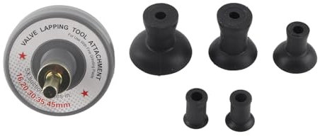 KIMISS Attachment Car Repair Tool Kit, Valve Lapping Tool Kit, Valve Lapping Tool Attachment with 5 Suction Plates 1000rpm to 1250rpm Universal for Grinding Small Engine