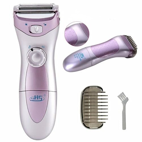 Electric Lady Shaver-Painless Electric Razor for Women Hair Arm Leg Bikini Body Face Battery Operated Trimmer Electric Shaver Wet Dry Cordless Hair Remover Razor Trimmer Men