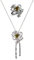 Tingle Alexandrit Liebe des Universums Anhänger Halskette Sterling Silber Farbwechsel Edelstein Herz Ring Edlen Schmuck