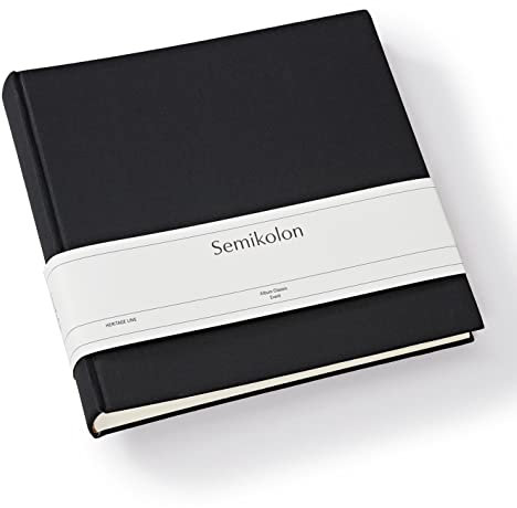 Semikolon 368382 Foto-Album Classic Event - 24 x 23 cm - 60 Seiten cremefarben, für ca. 60 Fotos - black schwarz