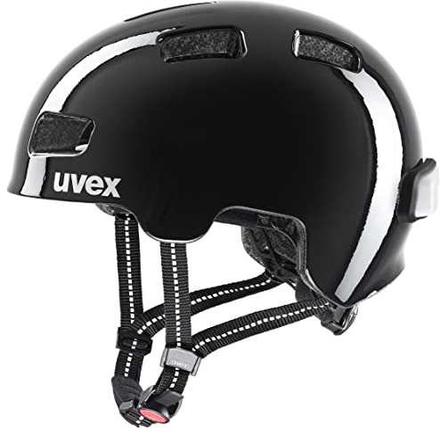 uvex hlmt 4 reflexx - Leichter Kinder-Helm - individuelle Größenanpassung - inkl. LED-Licht