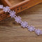 XCSJ 5 Yard 25mm Blumen Spitzenband Spitzenborte Stickerei Dekoband Zierband Borten Bänder Blumenband Gänseblümchen Dekoband Spitzen Spitzenborte Für Hochzeit Deko Handwerk Nähen Deko (Ganz lila)