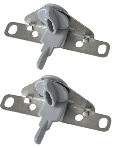 Evotrade 2 par de enganches frontales para cajón Supra, Indaux, compatible con Hafele de acero (plástico)
