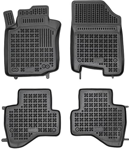 MOTOS Gummimatten Auto Fussmatte passt für Toyota Aygo I 2005-2014 Verbessern Sie Ihren Reisekomfort mit Antirutschmatte Auto - Allwetter fußmatten Auto, Schutz vor Verschmutzung