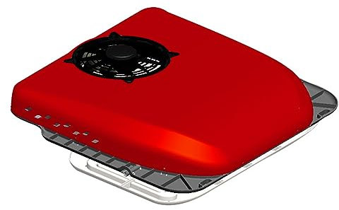 Climatiseur de stationnement pour camping-car, climatiseur intégré installé 12 V/24 V DC, adapté aux camions, camping-cars, bus, excavatrices, camping-cars (Red 12V)