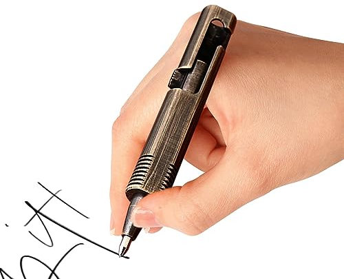 Facynde -Stift | Kleine Stifte für Damen und Herren,Journal-Stifte, Kurze Messing-Kugelschreiber für Journaling, Messing-Schreibgeräte für Zuhause, Schule