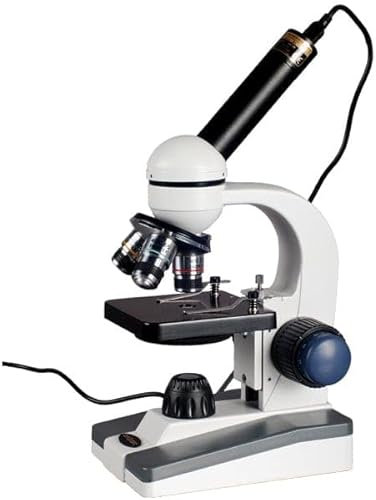 40X-1000X Portable LED Monocular Student Microscope + 5MP USB Eyepiece Kamera