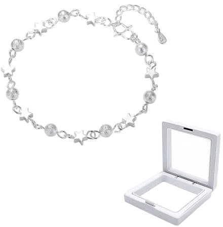 SCJJZ Armbänder für Damen,Glücksarmband, Stern-Kugel-Armband für Mädchen und Mamas Handgelenk oder Damen-Schmuckgeschenk mit Box