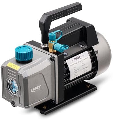 Orion Motor Tech Vacuum Pump, 3.5 cfm 1/4 hp HVAC Single Stage Vacuum Pump for R12 R22 R134a R410a R1234yf, Auto AC Vacuum Pump Kit for Automotive Air Conditioner Resin Degassing & More