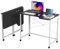 Utlenianie Computertisch Klappbar, Schreibtisch Klappbar mit Rollen, 90x56x76cm Faltbar PC Tisch Bürotisch mit Tablet Steckplatz, Klapptisch Holz für Home Büro (schwarz)
